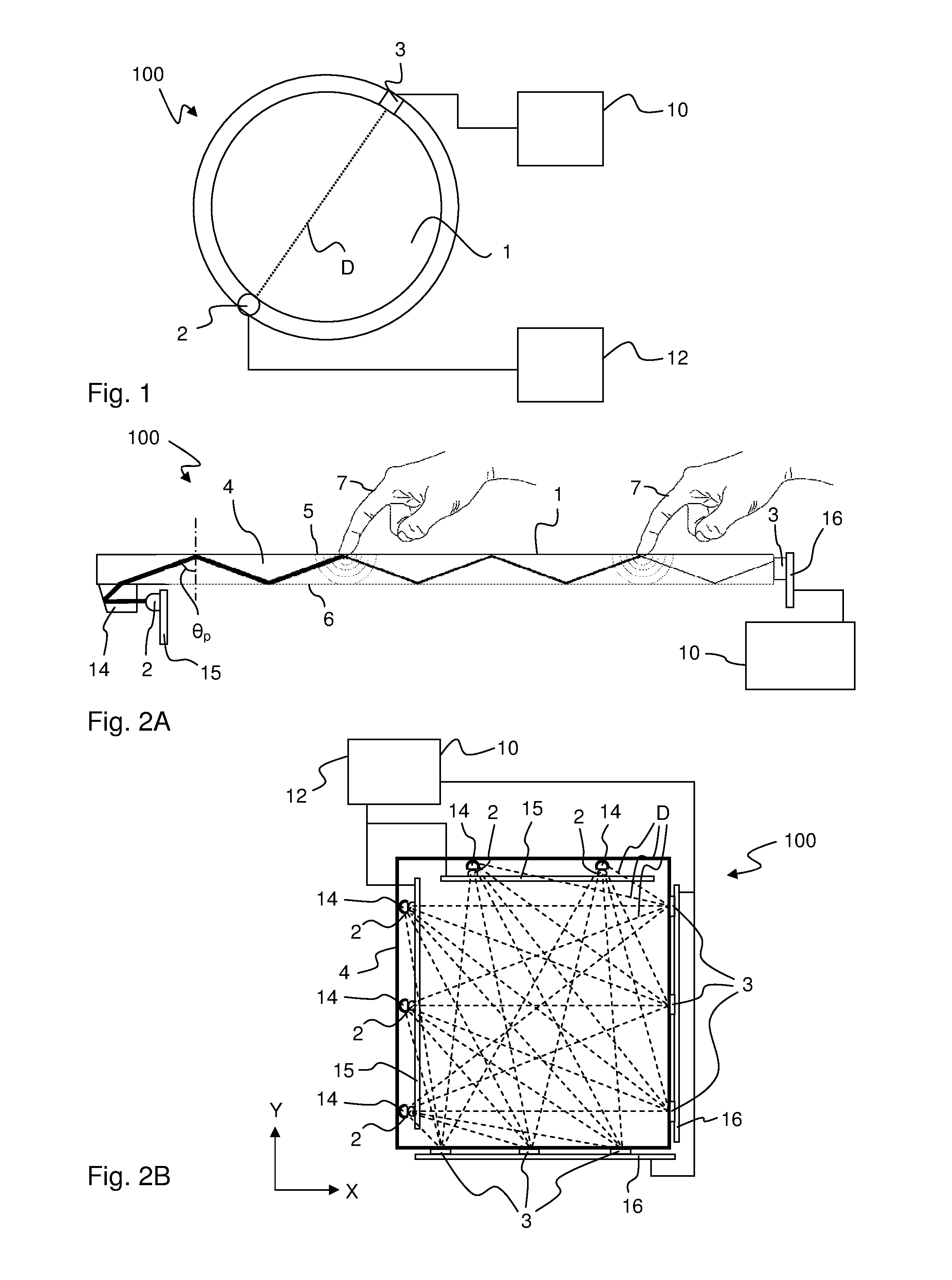 Light coupling structures for optical touch panels