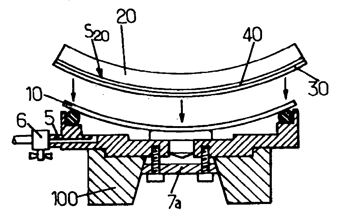 Process for holding an optical lens on a holder of a lens machining equipment