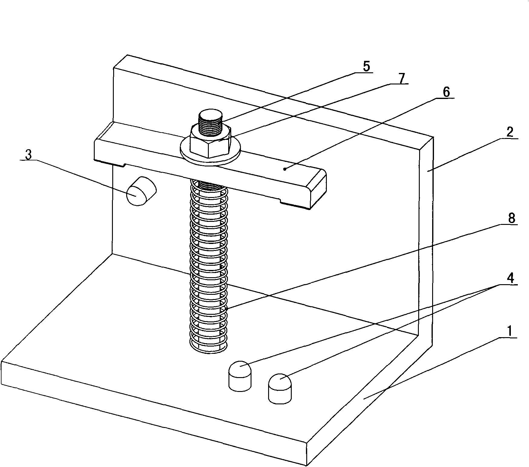 Clamp for processing a plurality of slender holes on workpiece and processing method thereof