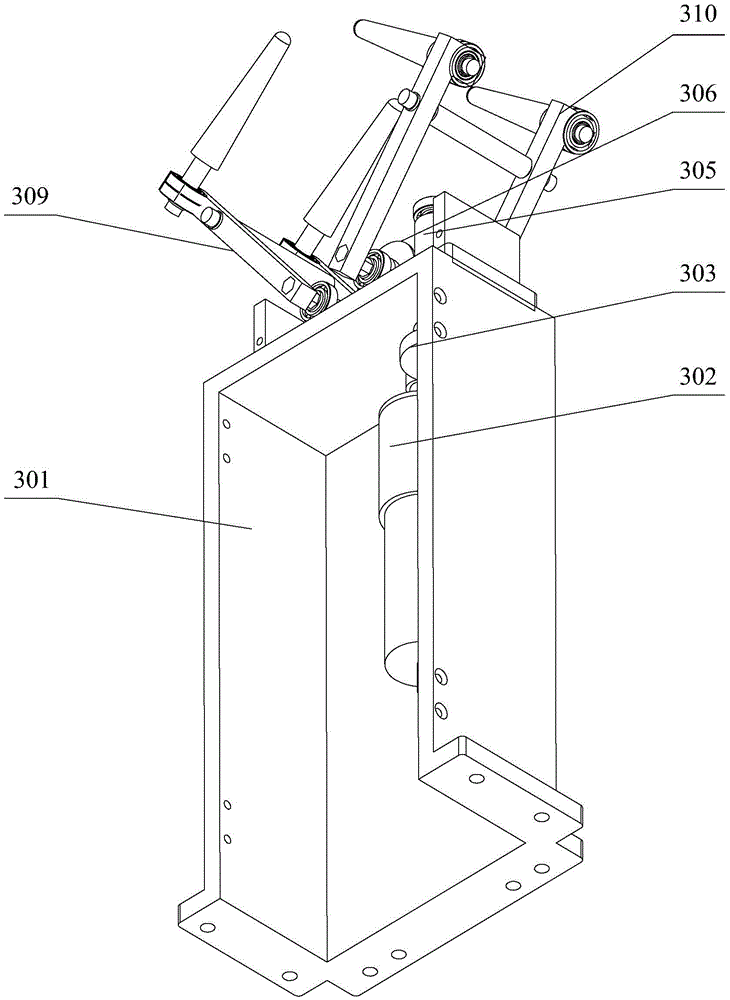A clamping mechanism and a walking mechanism of a line inspection robot