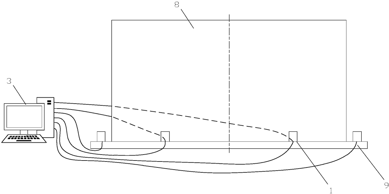 Storage tank bottom plate active passive sound fusion detection method