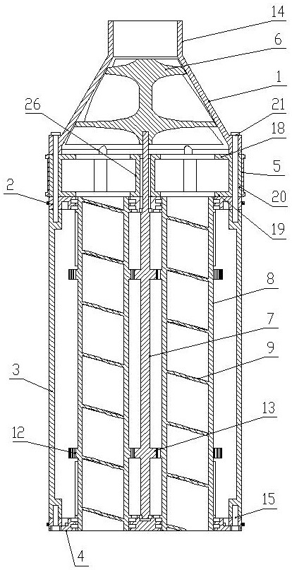 Partial load type supercharged submersible pump applied to commingling production of multiple layers of natural gas in same hoistway