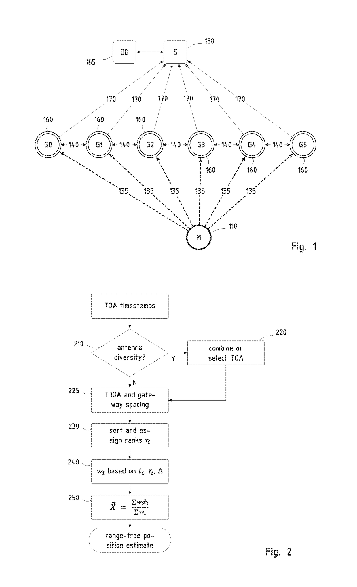 Positioning system and method with multipath mitigation