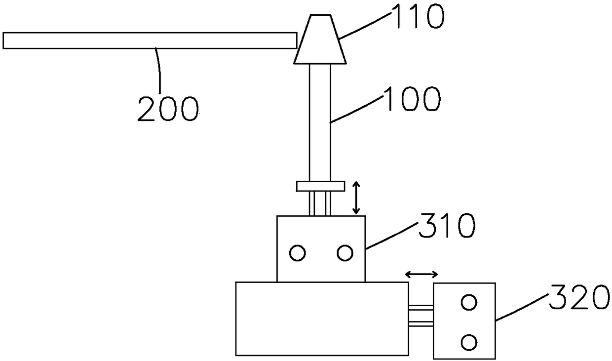 Positioning pin mechanism, substrate conveying device and substrate conveying method