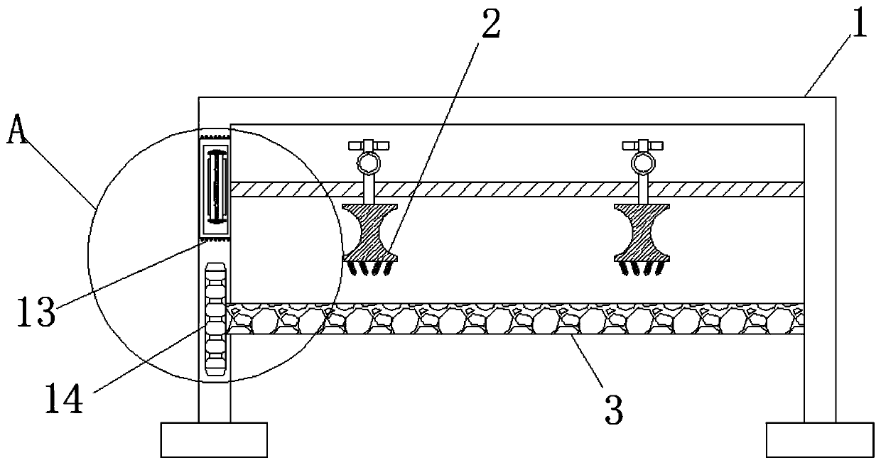 Textile equipment performing two-sided drying based on reciprocating motion