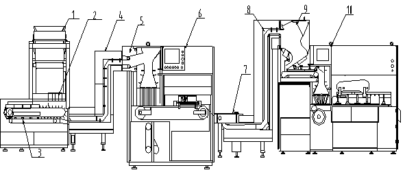 Full-automatic air-blowing waste cigarette processing unit