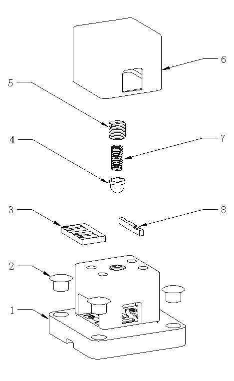 A sliding rod type travel changeover switch