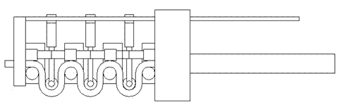 Bending technology for furnace tube of linear heating furnace