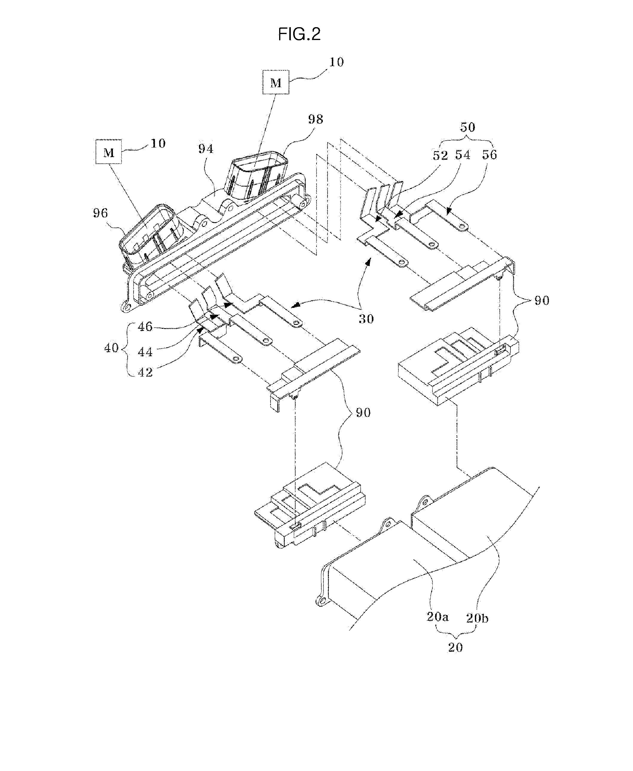 Wire connecting device for hybrid vehicle