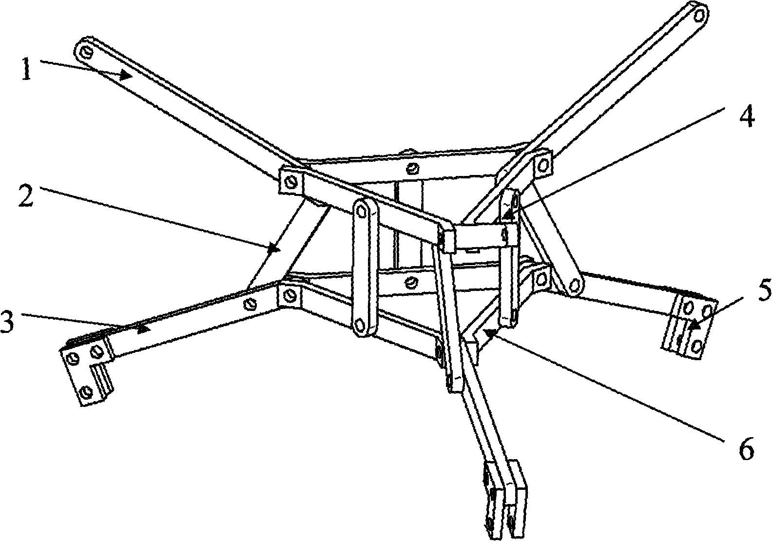 Spacing telescoping mechanism using inverse parallelogram
