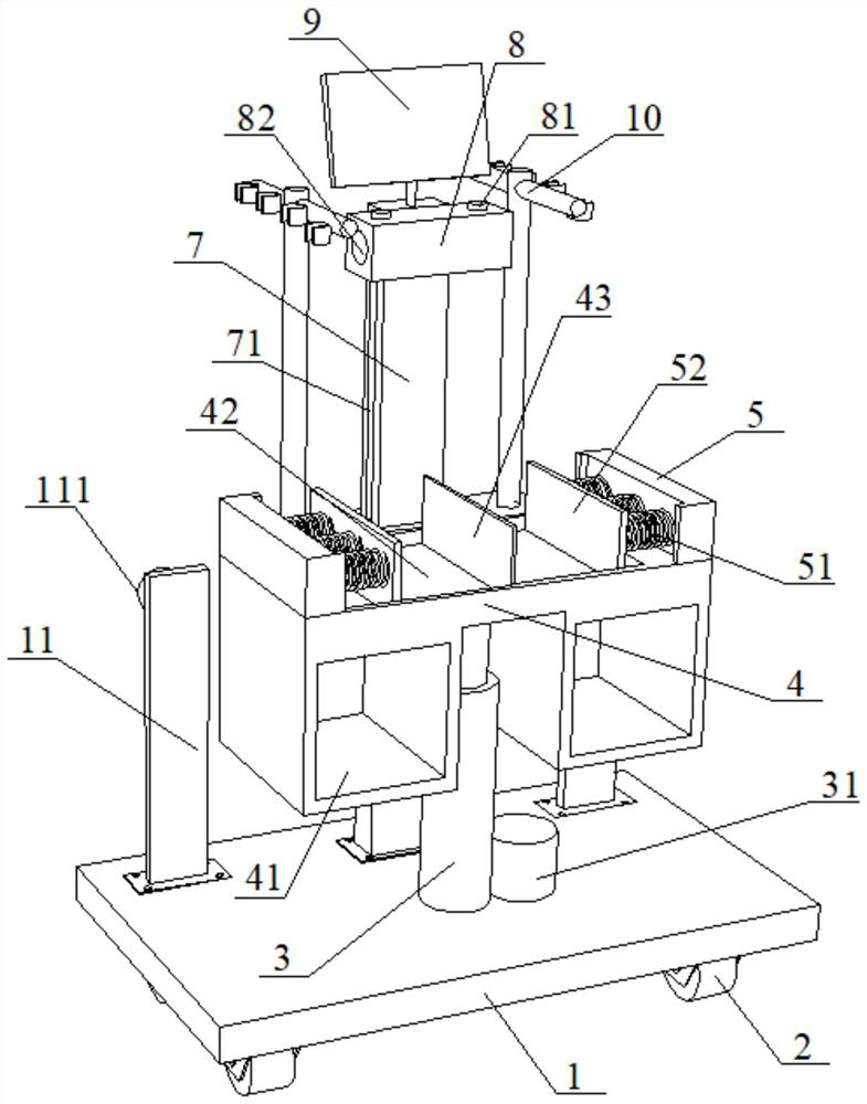 Breathing machine support for sickbed