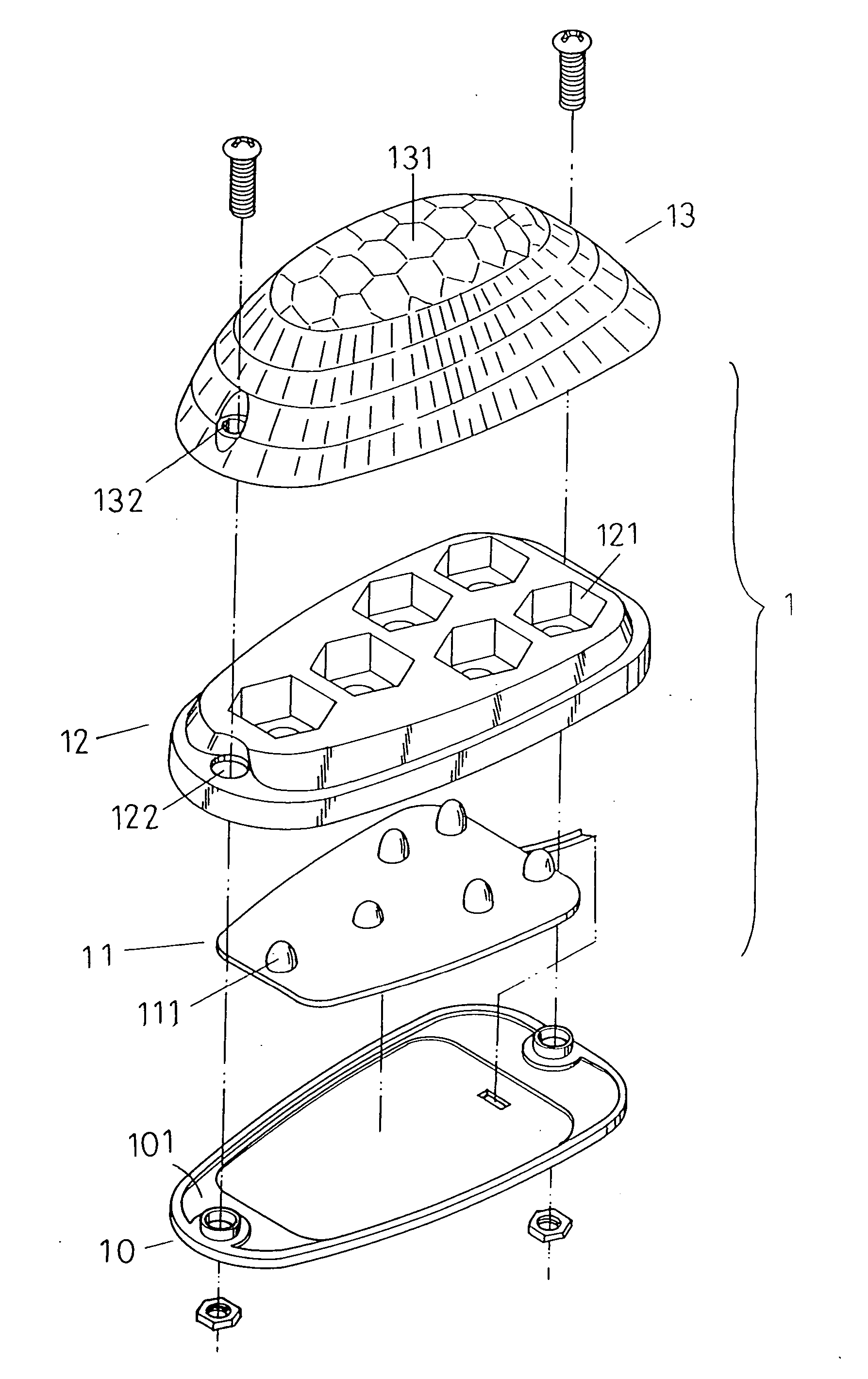 Turn signal light using light-emitting diodes as light sources