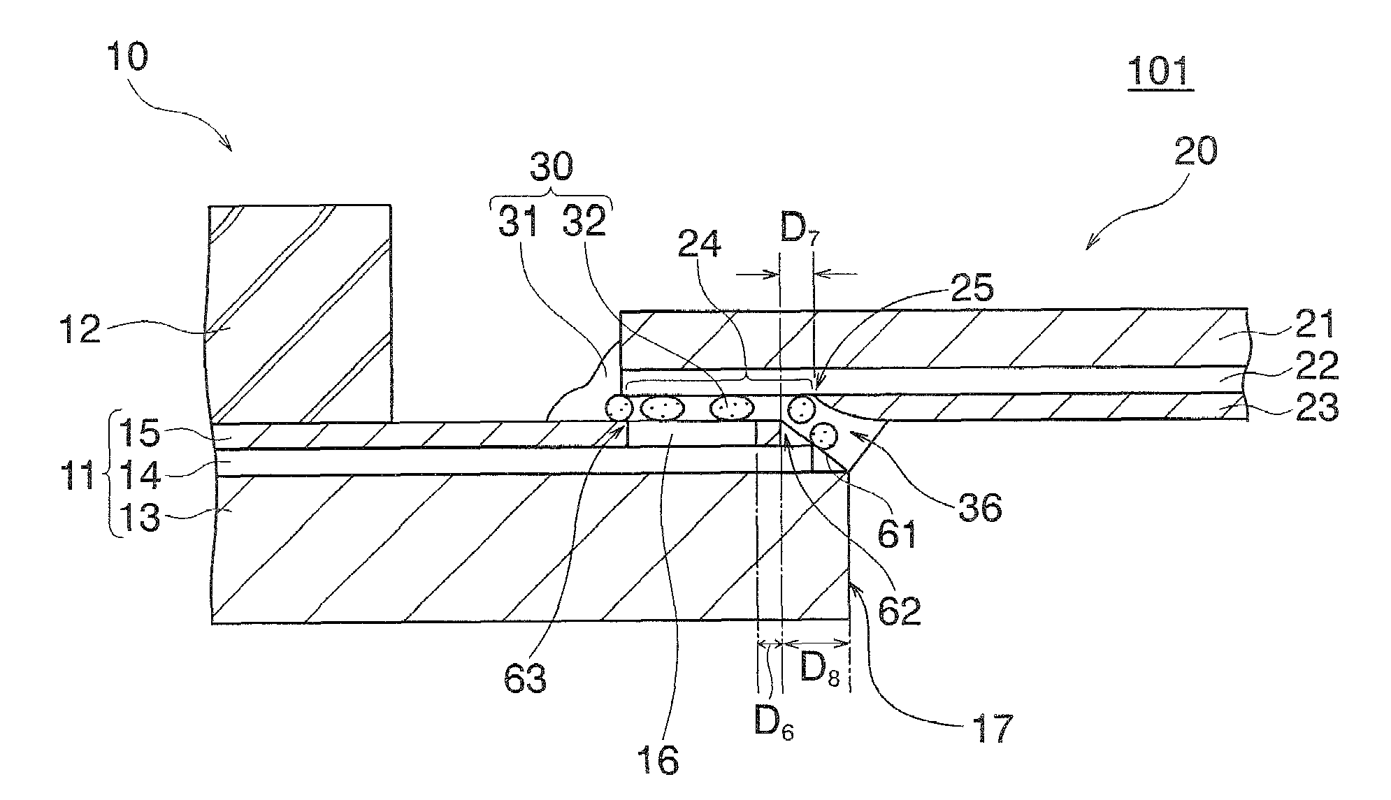 Display device having an anisotropic-conductive adhesive film