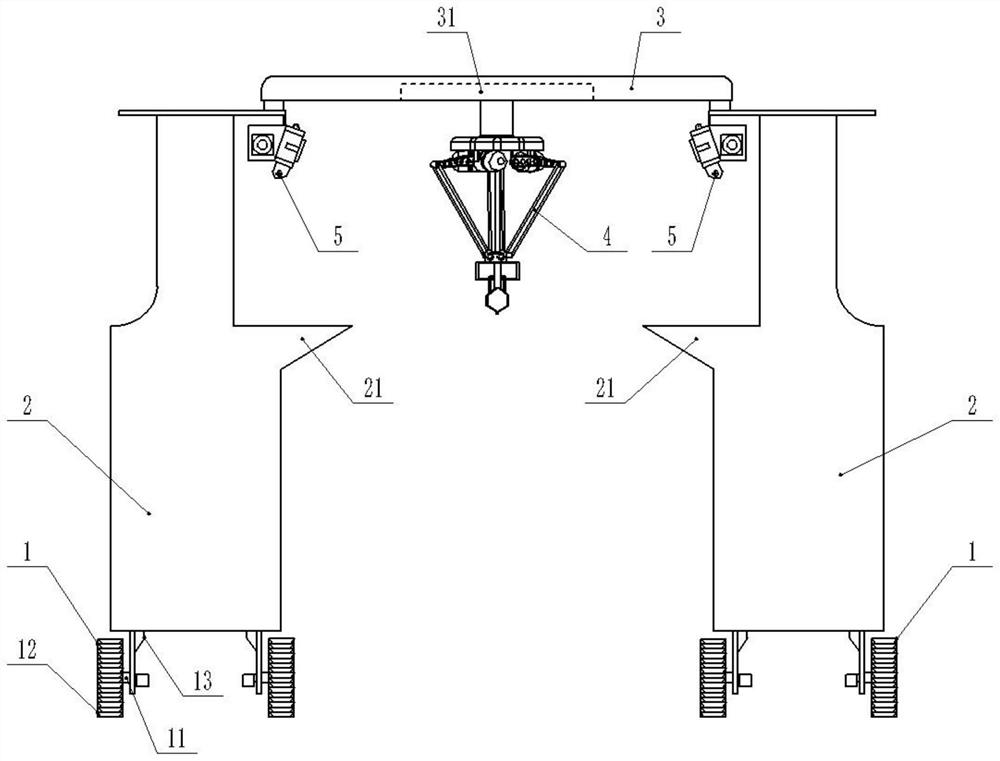 Efficient agricultural picking device based on DELTA parallel mechanical arm