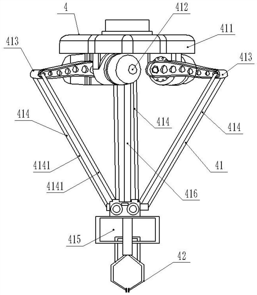 Efficient agricultural picking device based on DELTA parallel mechanical arm