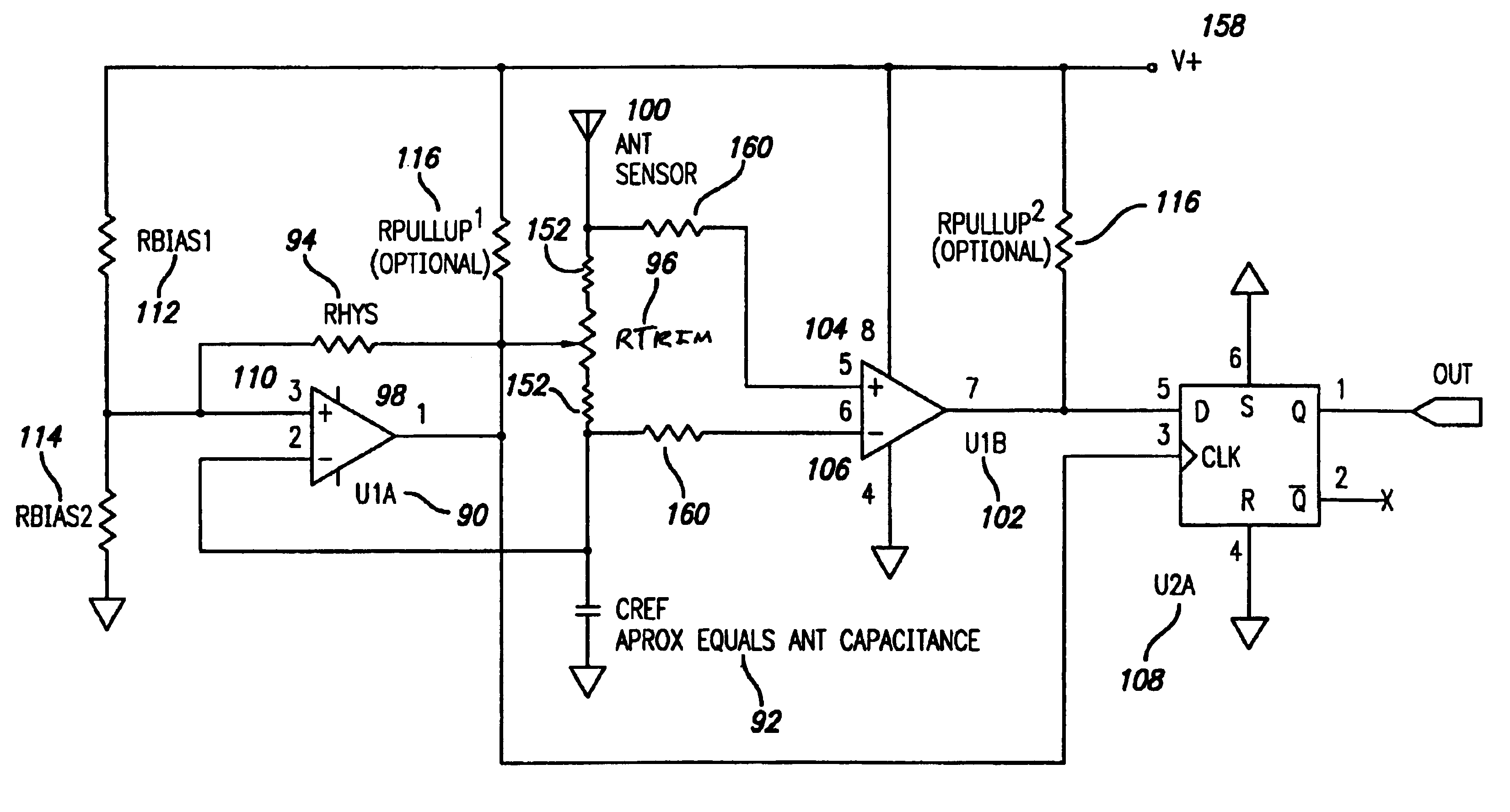 Proximity detection circuit and method of detecting small capacitance changes