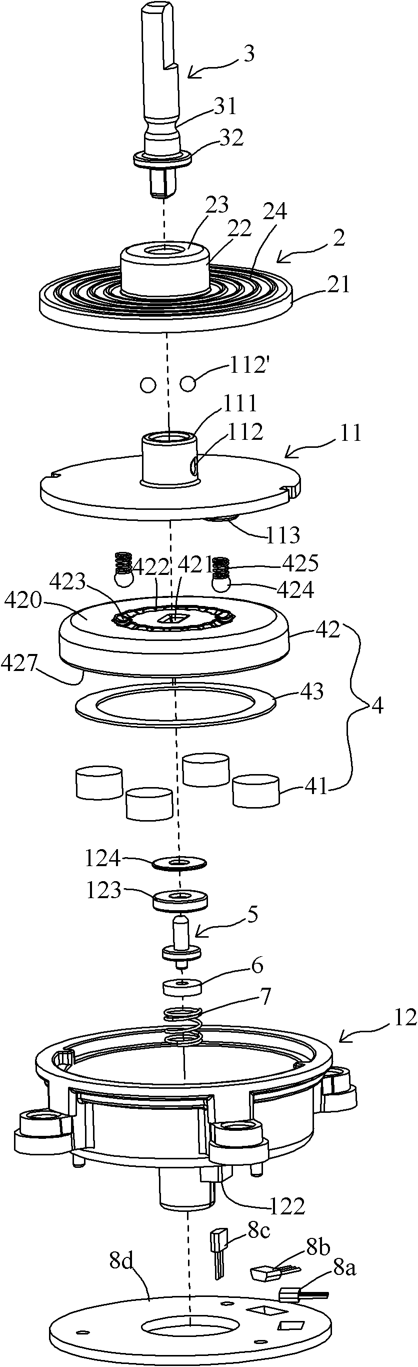 Magnetic induction water-proof encoder