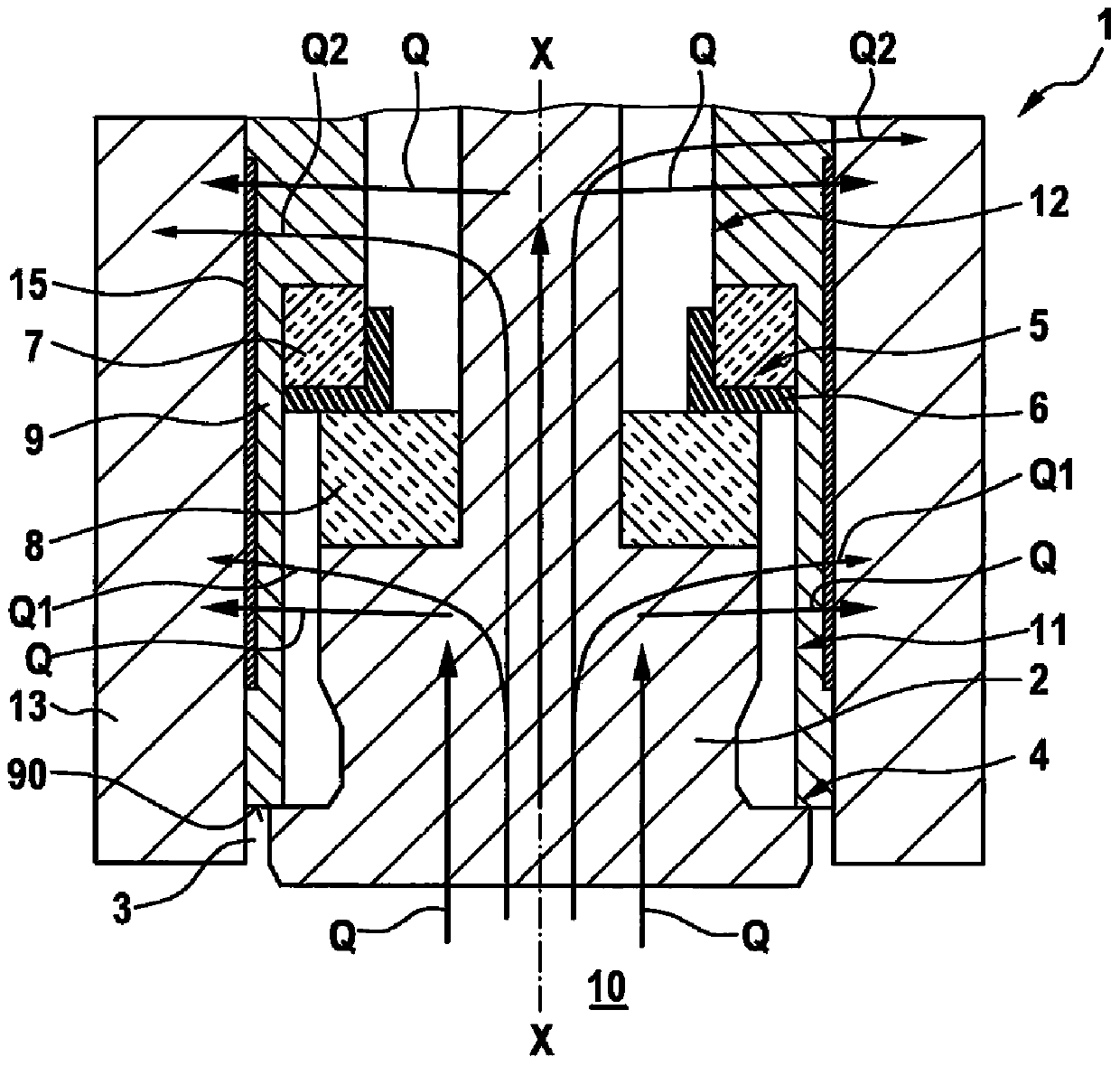 Gas injectors with thermally protected elastomer sealing elements