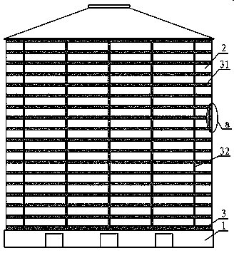 Frame-type concrete silo