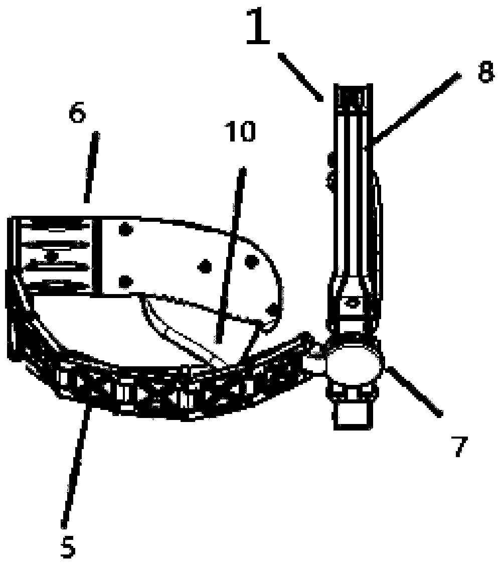 Initial-angle-adjustable three-dimensional bending control mechanical arm