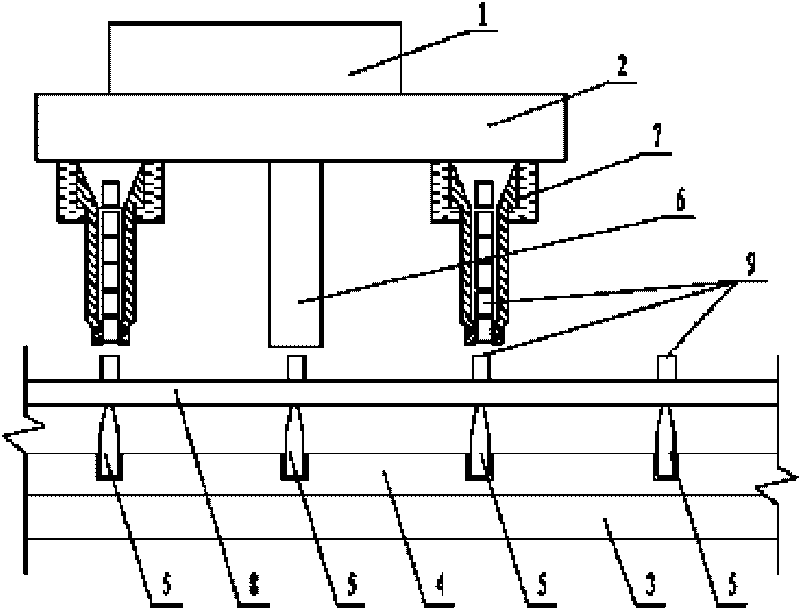 Distribution system of magnetic supports in vacuum glass