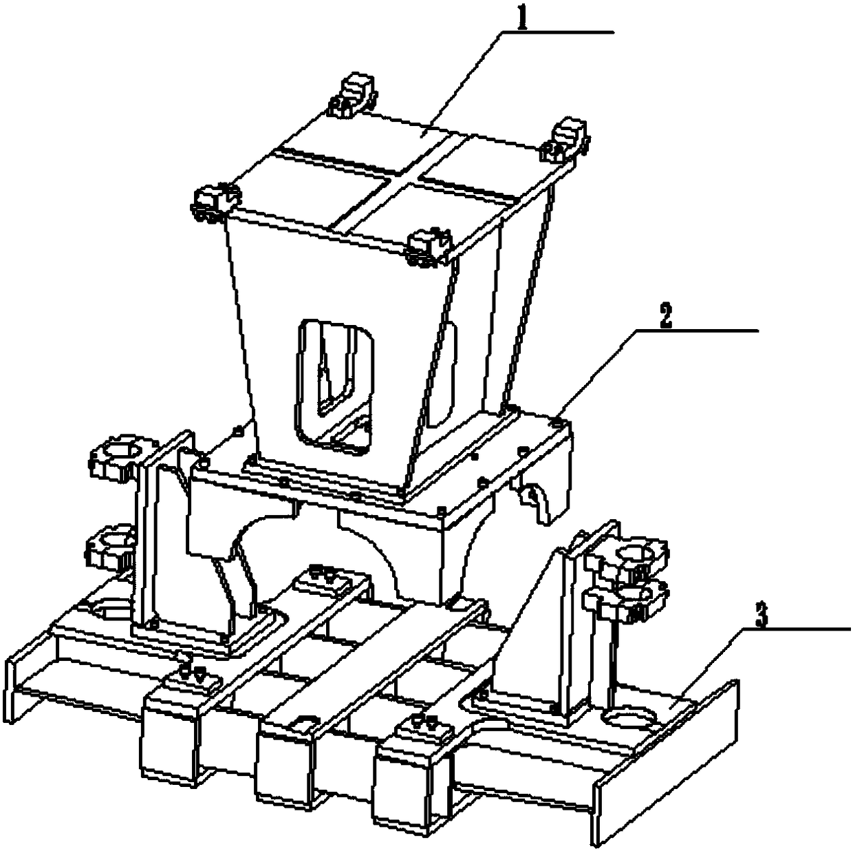 Assembly welding device, assembly welding method and Charismas tree guide frame