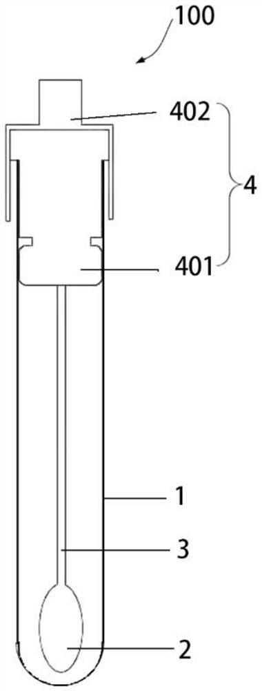 Throat swab sampling device and throat swab sampling system