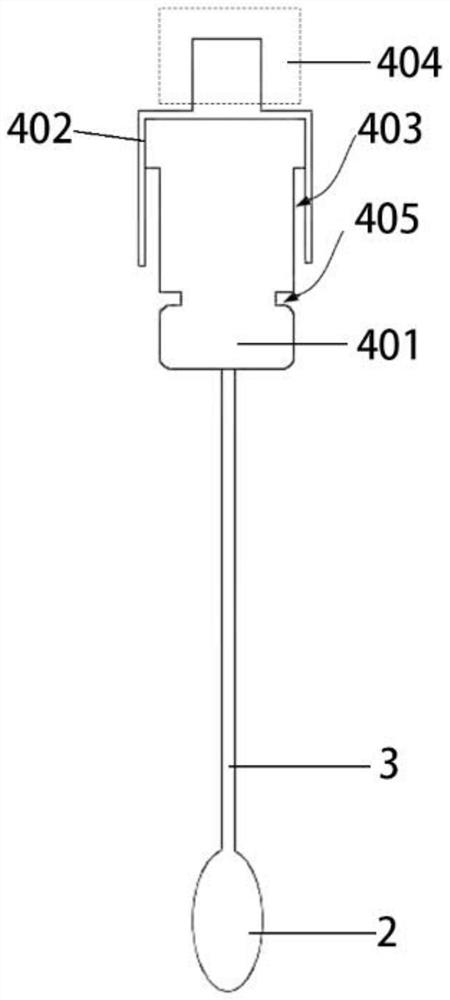 Throat swab sampling device and throat swab sampling system