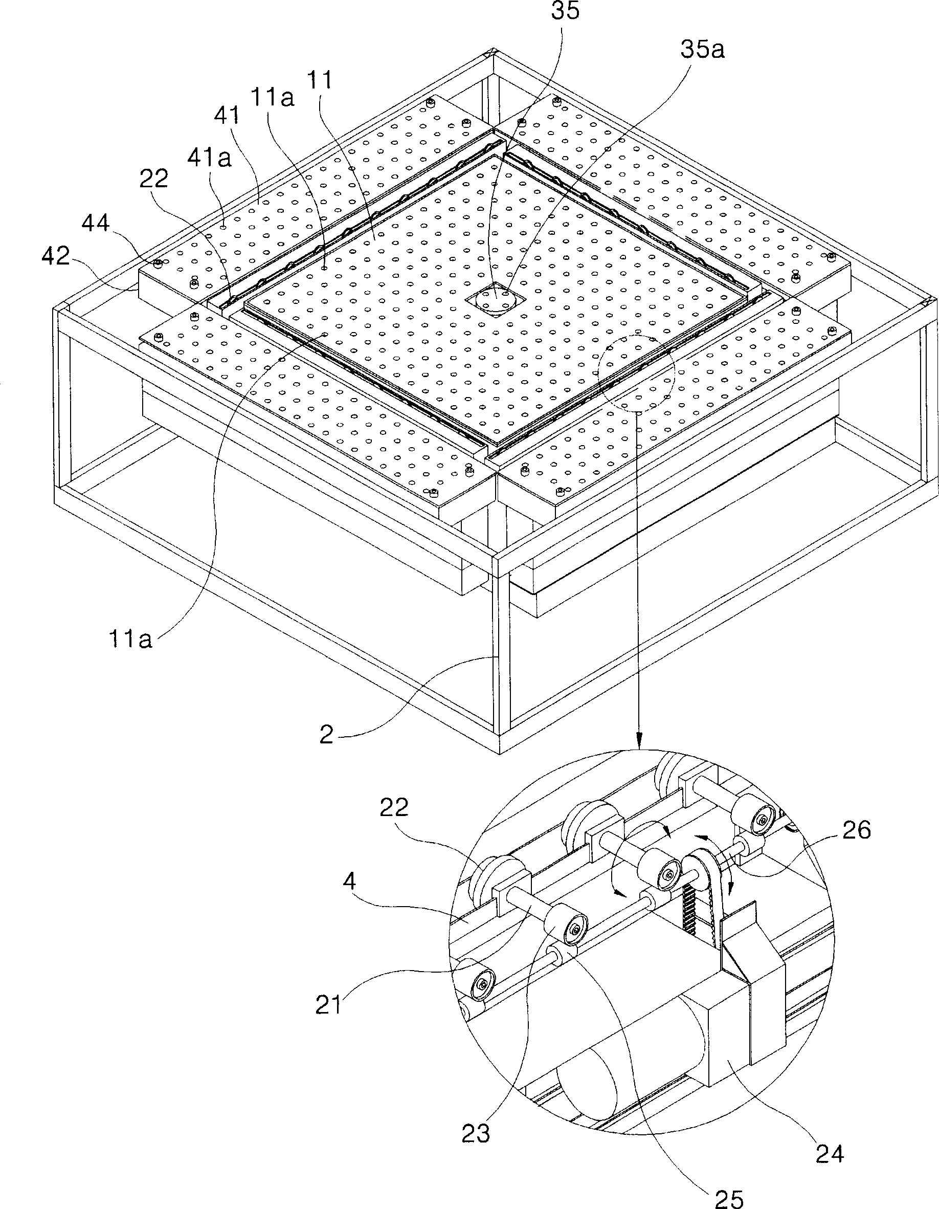 Plate glass direction conversion device