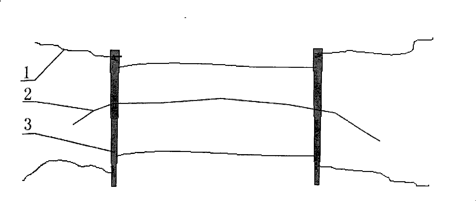 Construction method for spanning railway, highroad or 6KV alive power line without using spanning frame when expanding optical cable of new lines