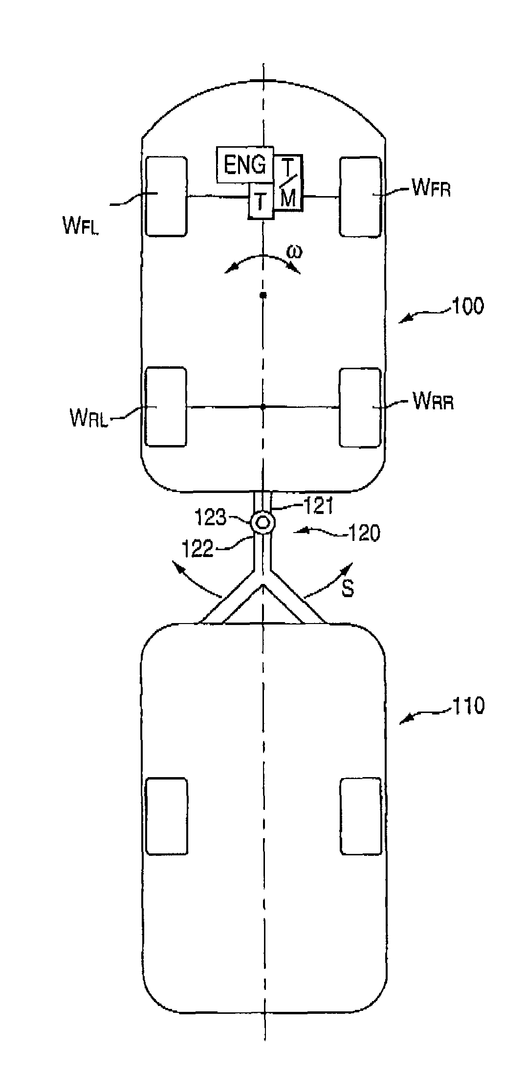 Movement stabilizing apparatus for combination vehicle
