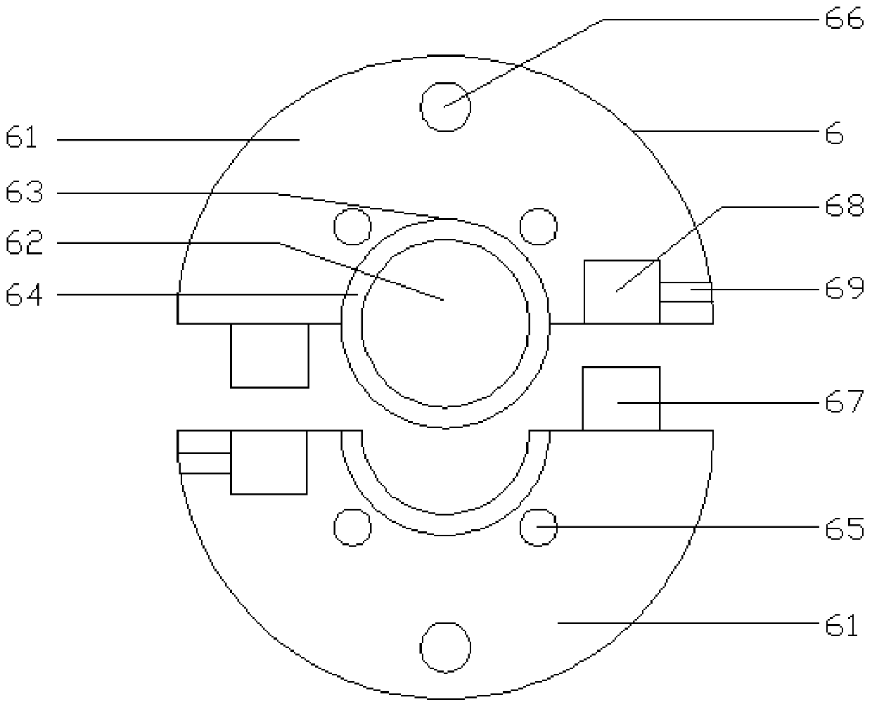 Water turbine rotating wheel main shaft flange with corrosion-resistance friction structure