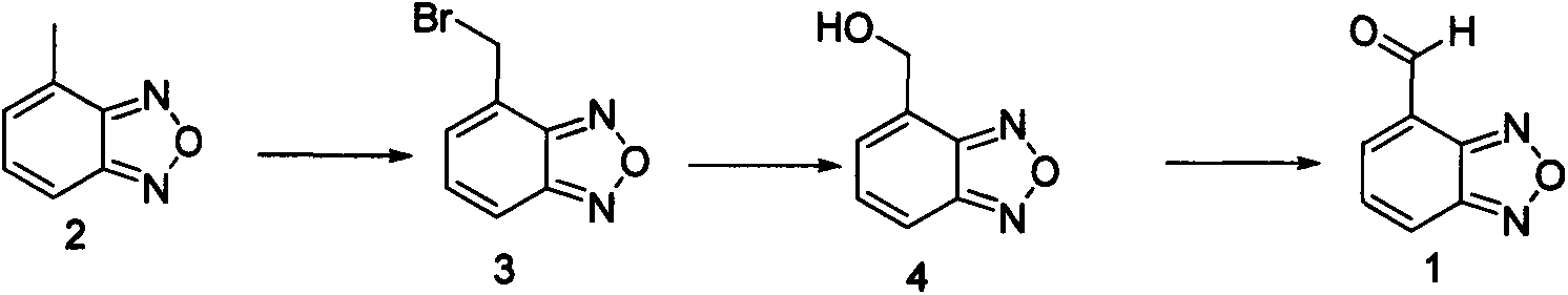 Method for synthesizing isradipine medicament midbody 4-formyl benzo furazan