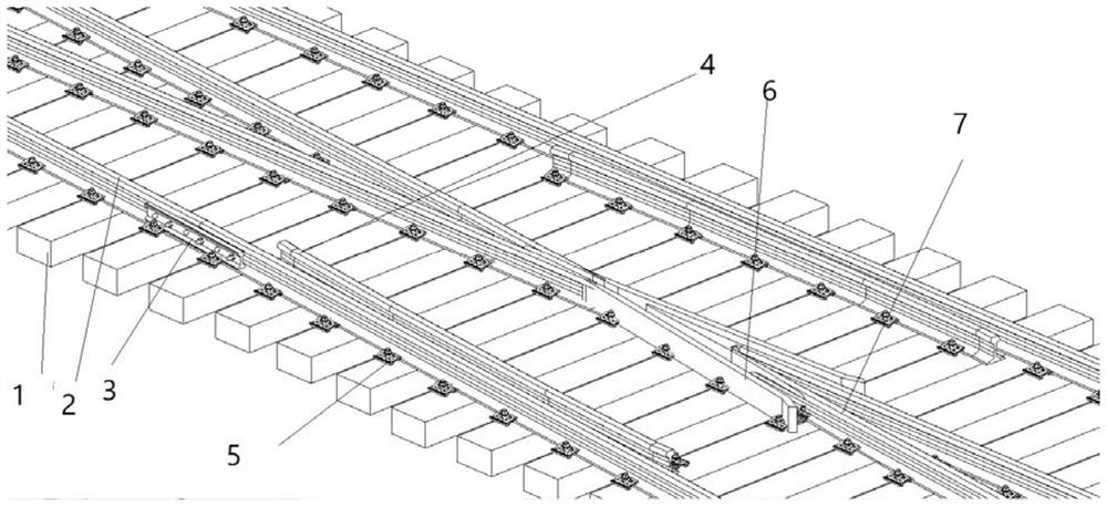 Turnout track lining construction method based on BIM technology