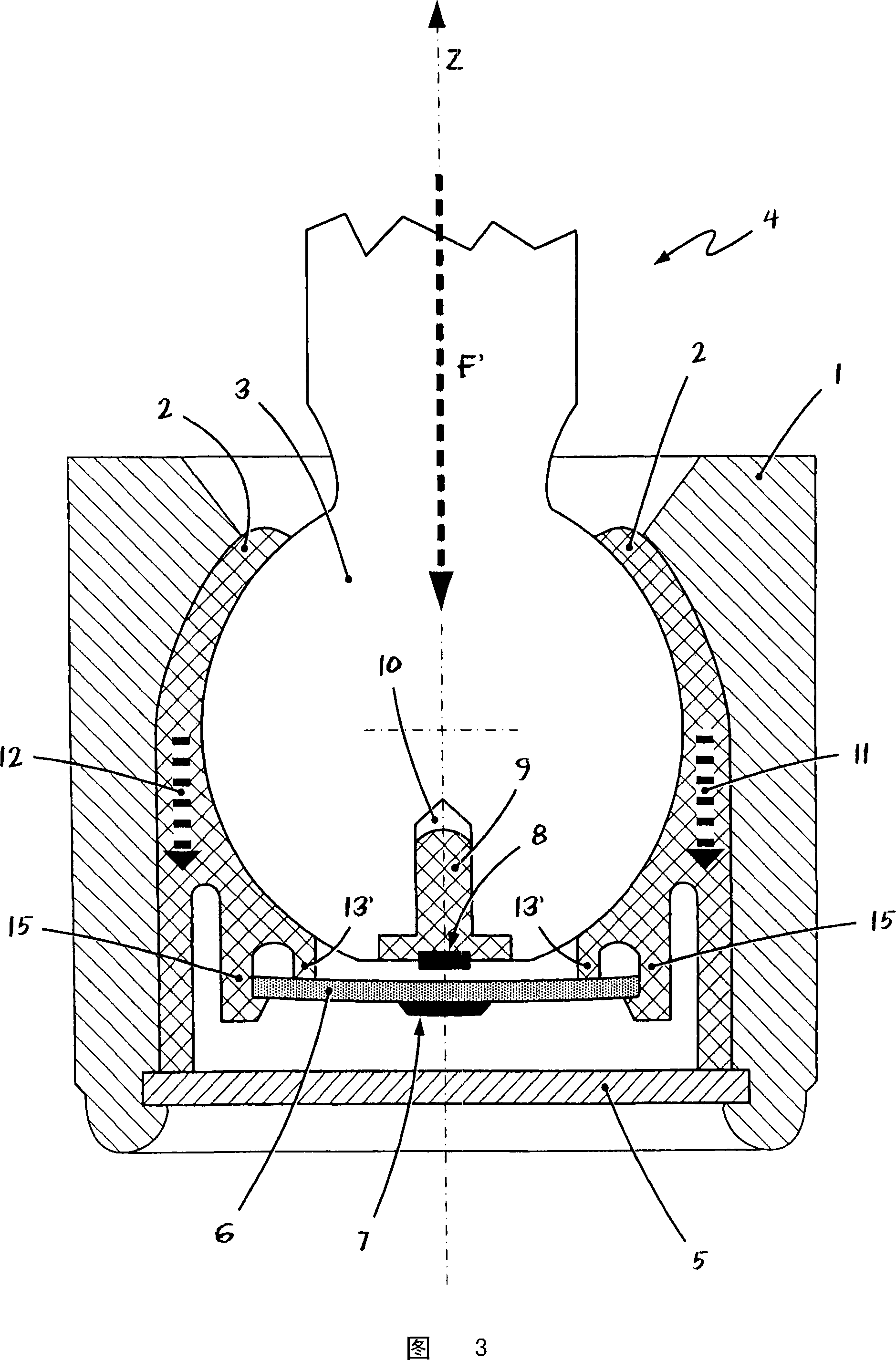 Ball-and-socket joint with sensor system and wear measurement method