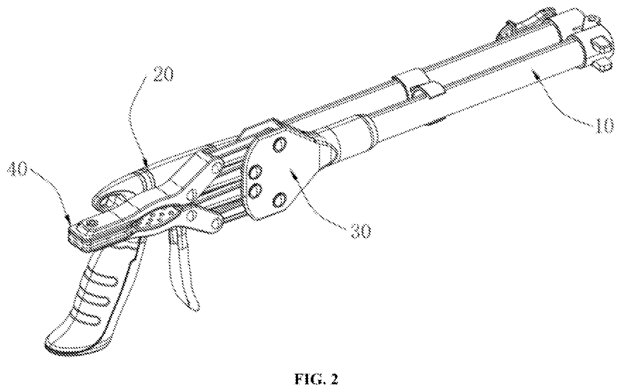 Extensible stable clamping device