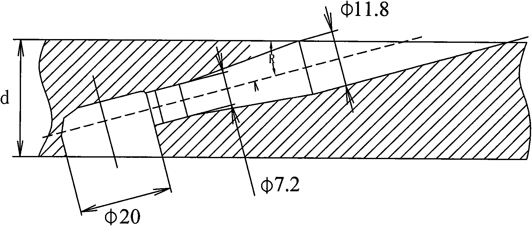 Special fixture for processing inclined conical nozzle steam passage and method thereof
