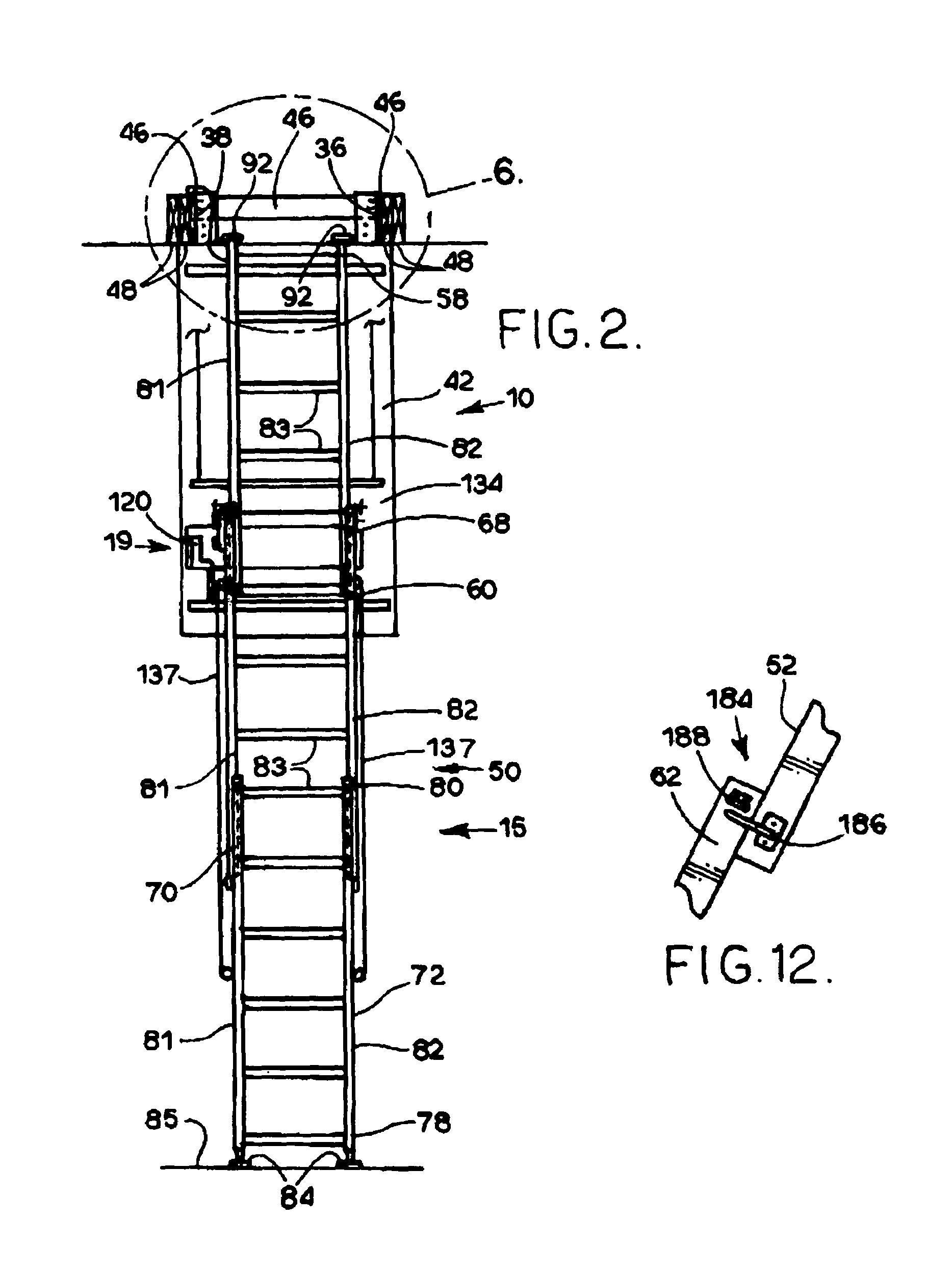 Motorized access ladder for elevated areas