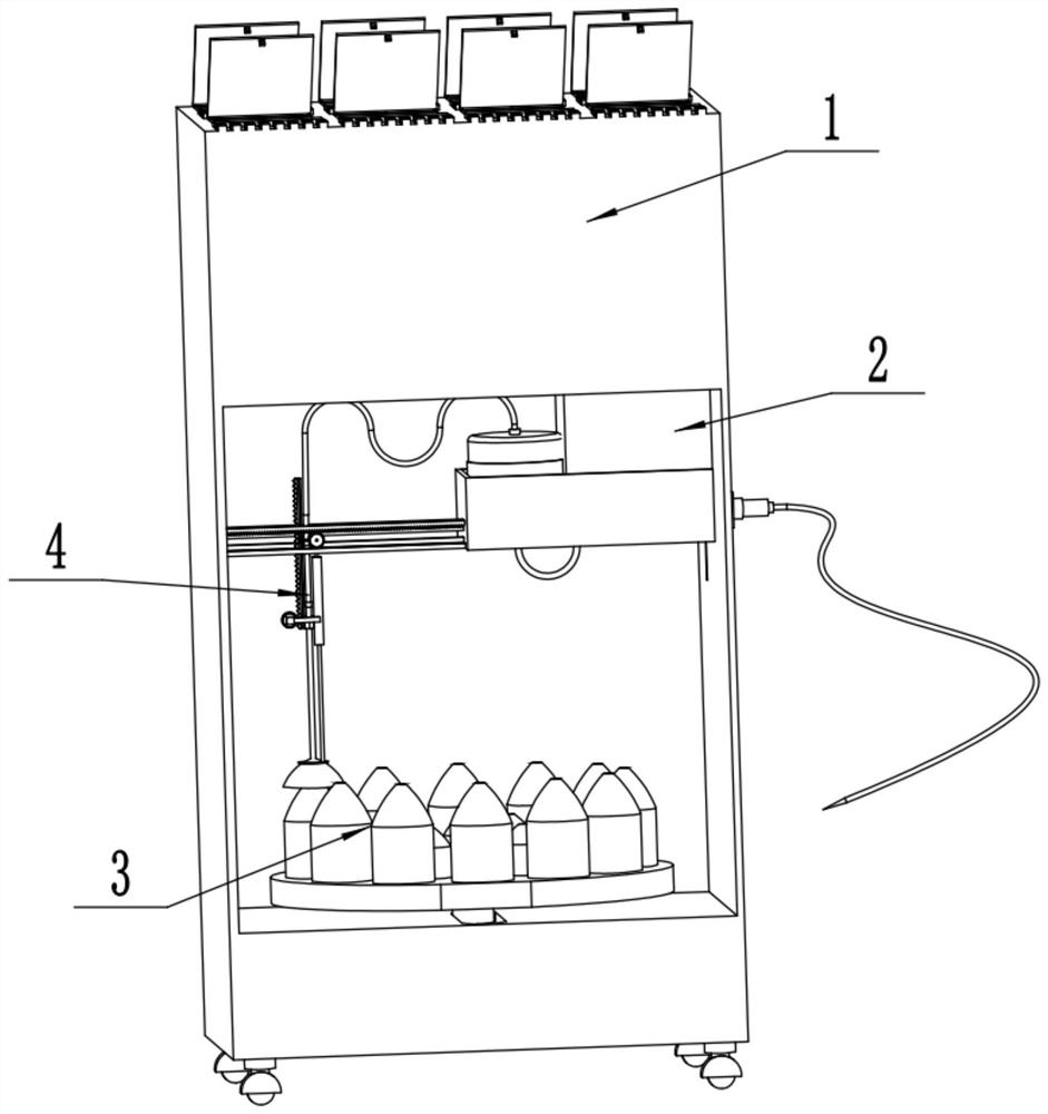 Movable sickbed cabinet capable of automatically changing medicines during infusion