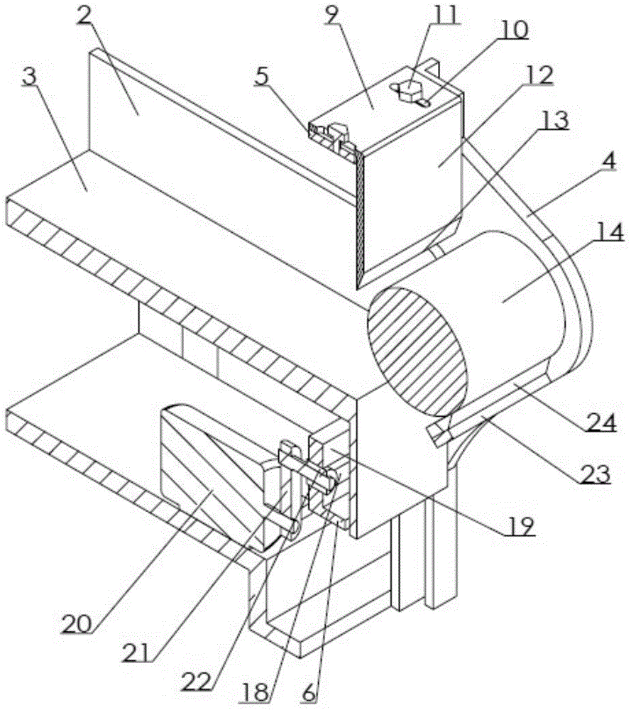 Follow-up roller type straight knife breakage-proof meat slice cutting device