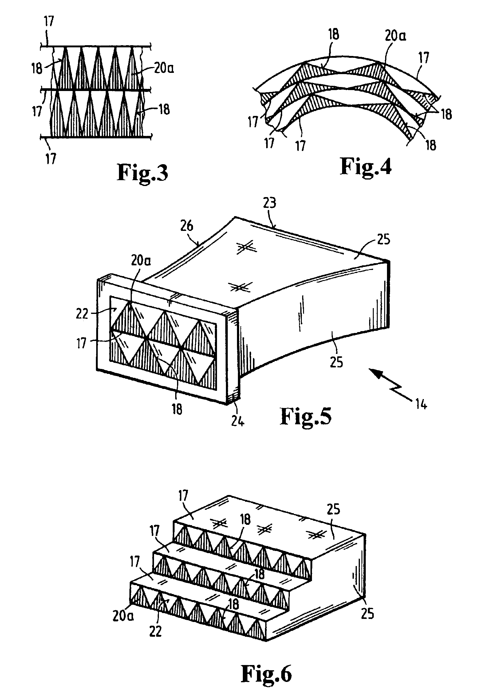 Filter element with end face inlets and discharge outlets