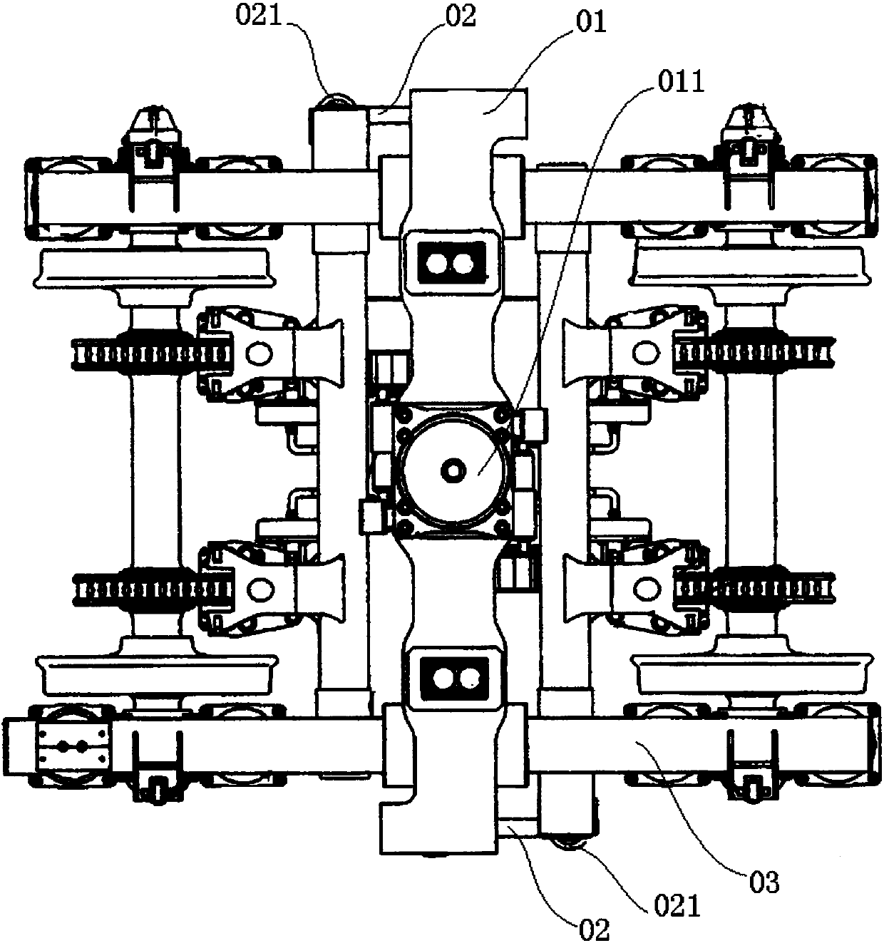 Bogie and traction apparatus thereof