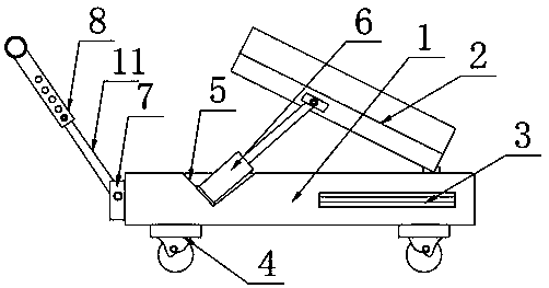 Handling device used for processing of electric three-wheeler parts