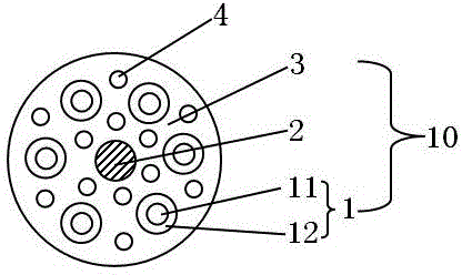 Optical cable for emergency rush repair and emergency device using optical cable