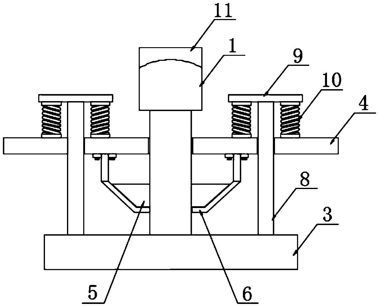 Lifting device of intelligent mobile phone middle plate detection device