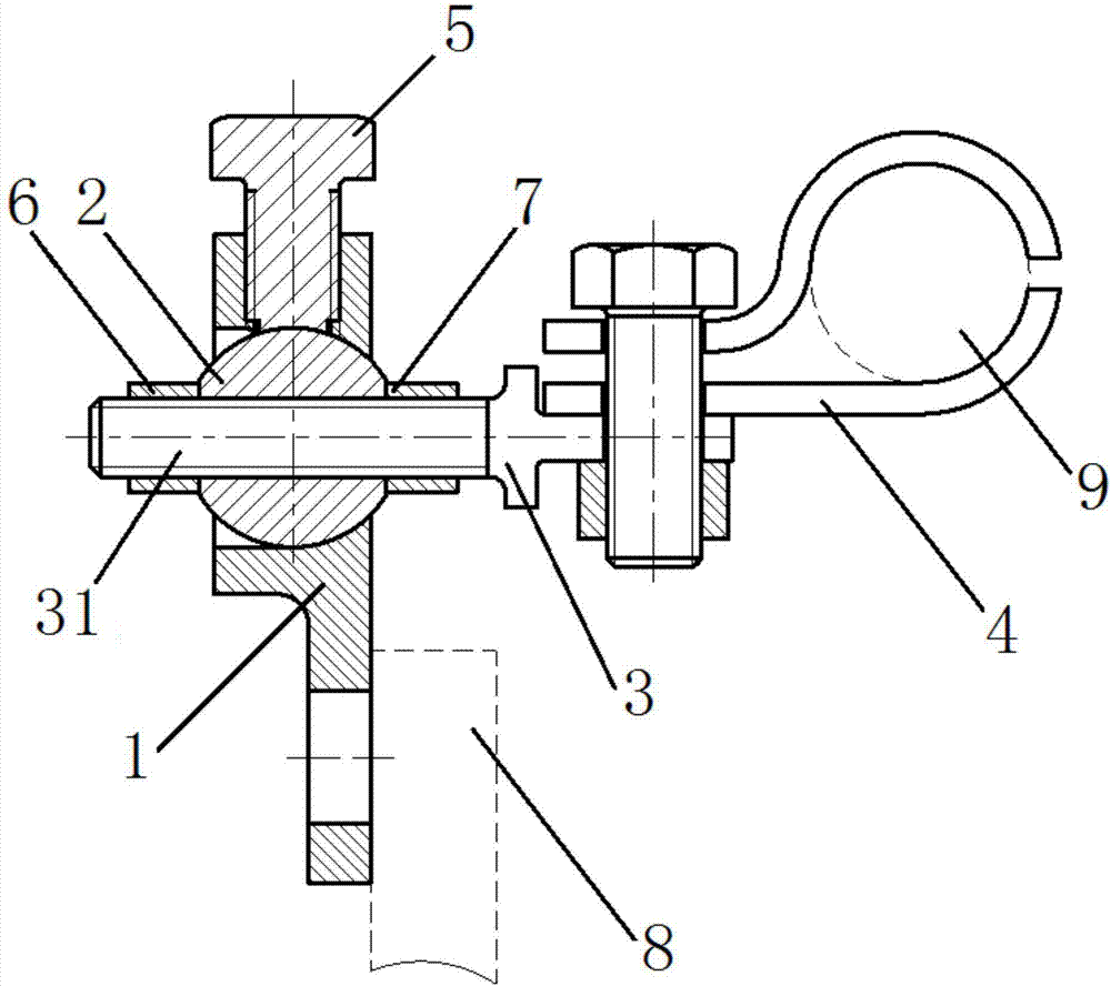 Fixing and adjusting device for engine pipeline