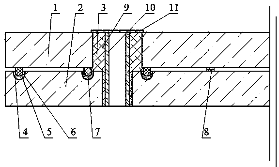 Glass-welded planar vacuum glass provided with sealing grooves and mounting holes