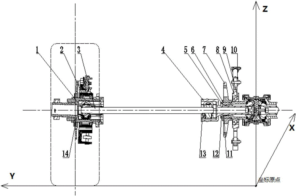 FSAE racing car semiaxis length determination and bounce checking method