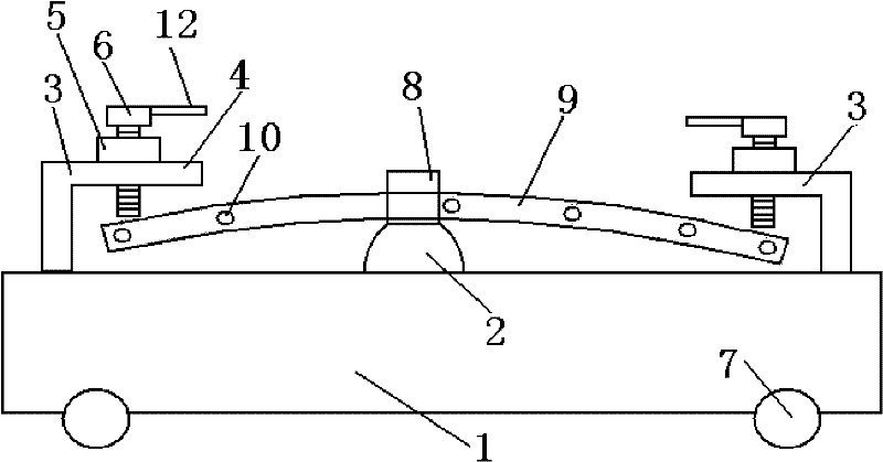 Device and method for preventing welding deformation of supporting burden