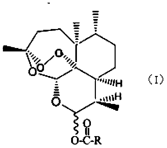Dihydroartemisinin higher fatty acid ester and preparation method thereof